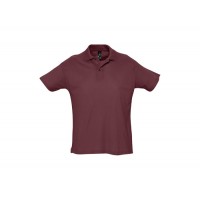 POLO PIQUÉ M/M 3 BOT SUMMER BORDEAUX 